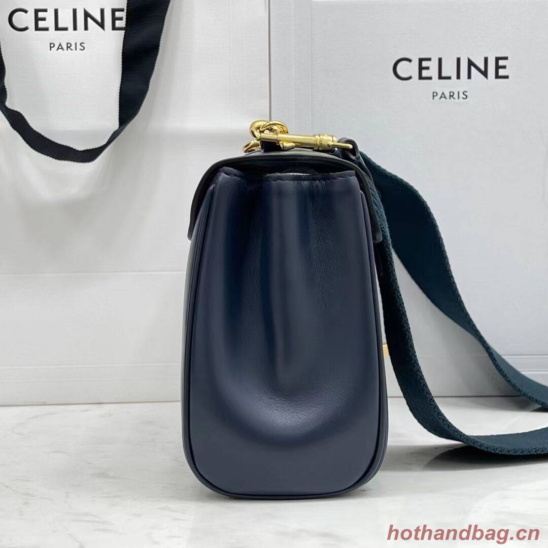 Celine TEEN SOFT 16 IN SMOOTH CALFSKIN 196853 NAVY BLUE Celine TEEN SOFT 16 IN SMOOTH CALFSKIN 196853 NAVY BLUE