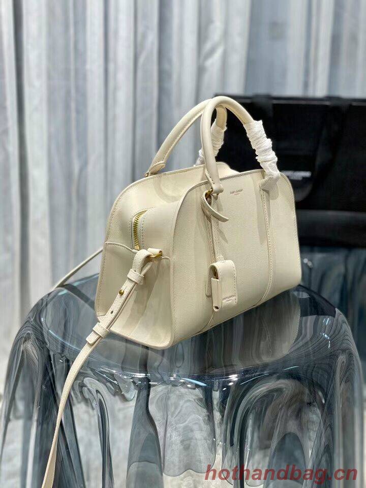 YSL CASSANDRA MEDIUM TOP HANDLE BAG IN GRAIN DE POUDRE EMBOSSED LEATHER Y305454 cream YSL CASSANDRA MEDIUM TOP HANDLE BAG IN GRAIN DE POUDRE EMBOSSED LEATHER Y305454 cream