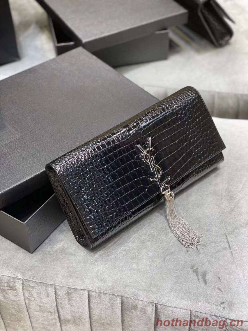 YSL Saint Laurent Medium Kate Bag Y306079 Black silver hardware YSL Saint Laurent Medium Kate Bag Y306079 Black silver hardware
