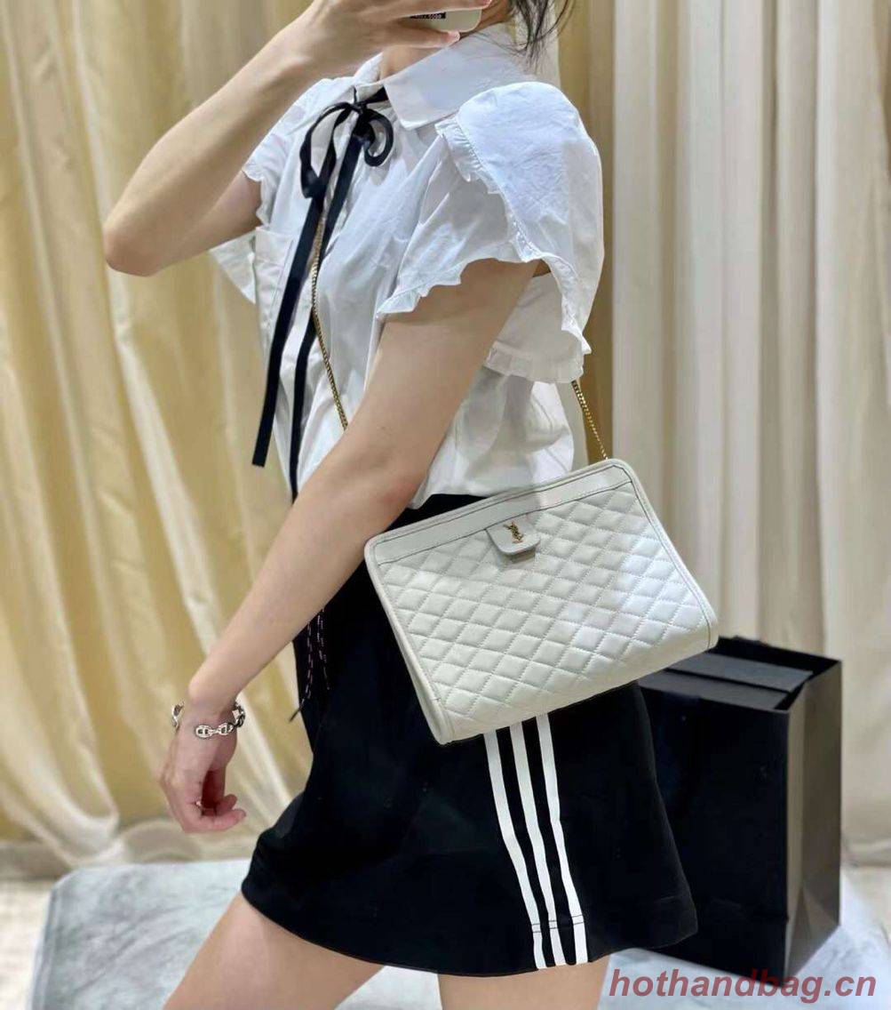 Yves Saint Laurent VICTOIRE BABY CLUTCH IN LEATHER Y357361 cream Yves Saint Laurent VICTOIRE BABY CLUTCH IN LEATHER Y357361 cream