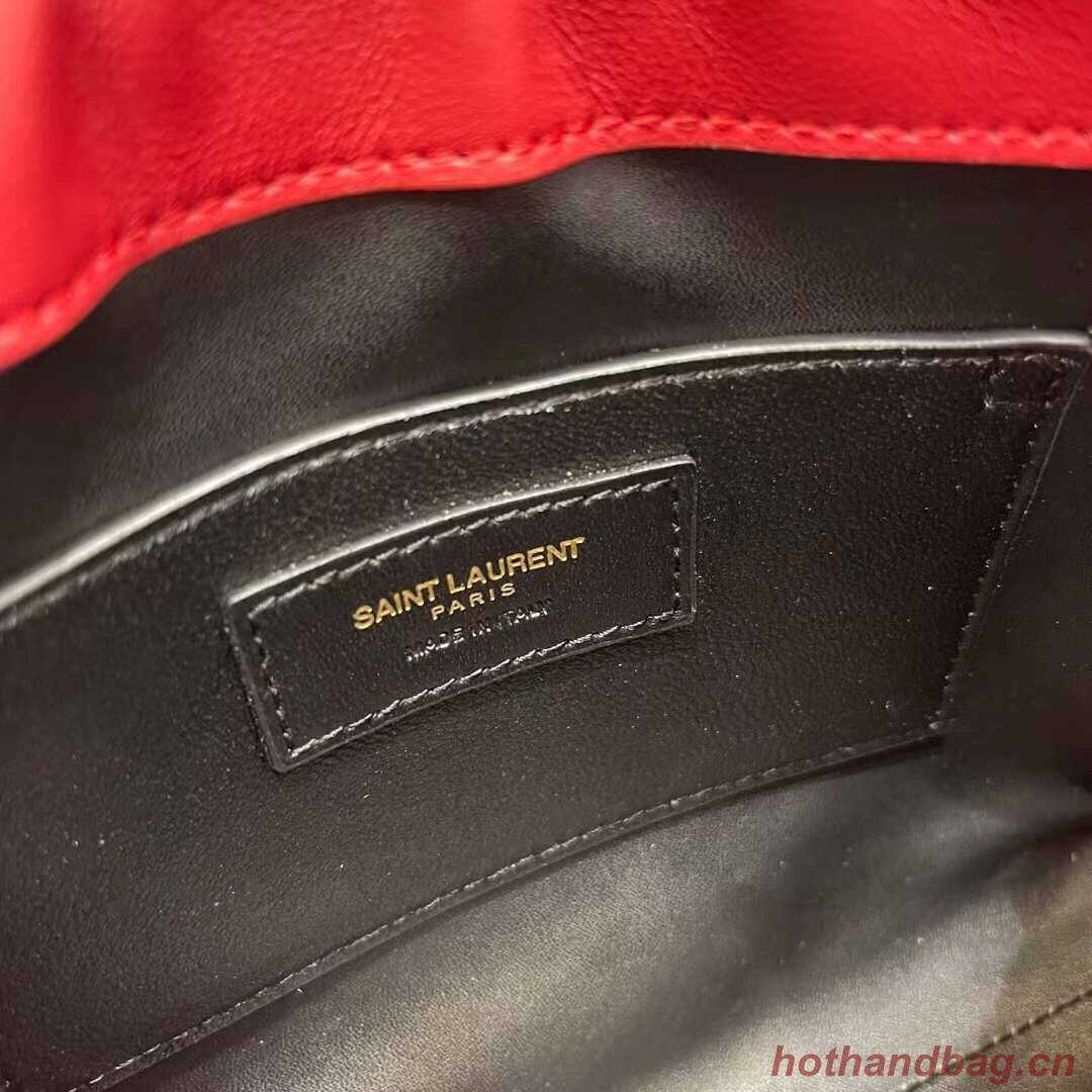 Yves Saint Laurent VICTOIRE BABY CLUTCH IN LEATHER Y357361 red Yves Saint Laurent VICTOIRE BABY CLUTCH IN LEATHER Y357361 red