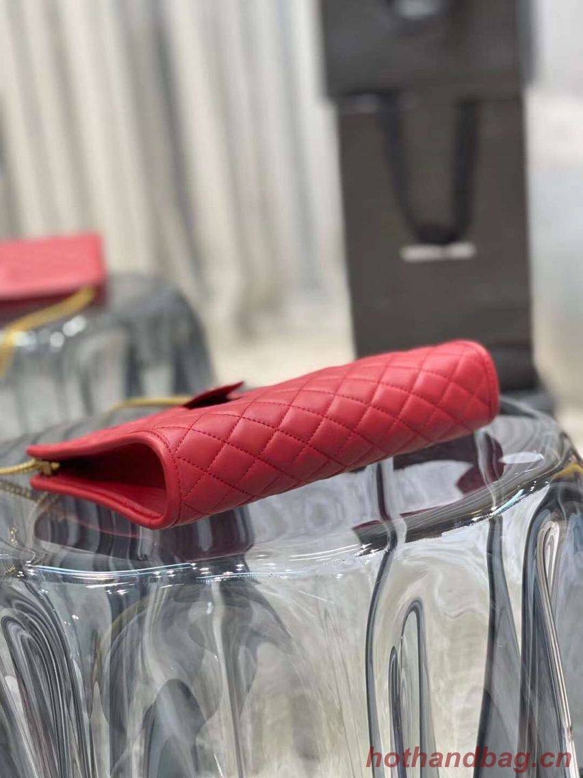 Yves Saint Laurent VICTOIRE BABY CLUTCH IN LEATHER Y357361 red Yves Saint Laurent VICTOIRE BABY CLUTCH IN LEATHER Y357361 red