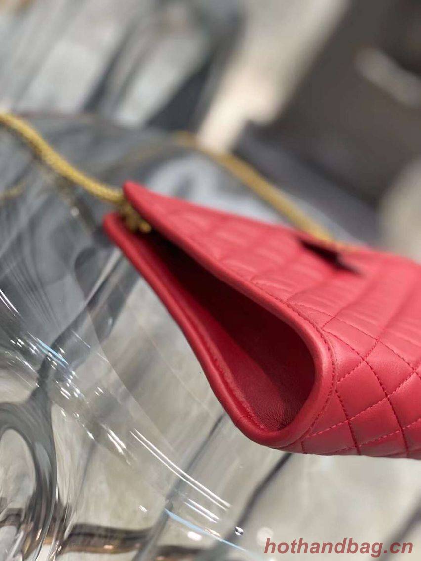 Yves Saint Laurent VICTOIRE BABY CLUTCH IN LEATHER Y357361 red Yves Saint Laurent VICTOIRE BABY CLUTCH IN LEATHER Y357361 red