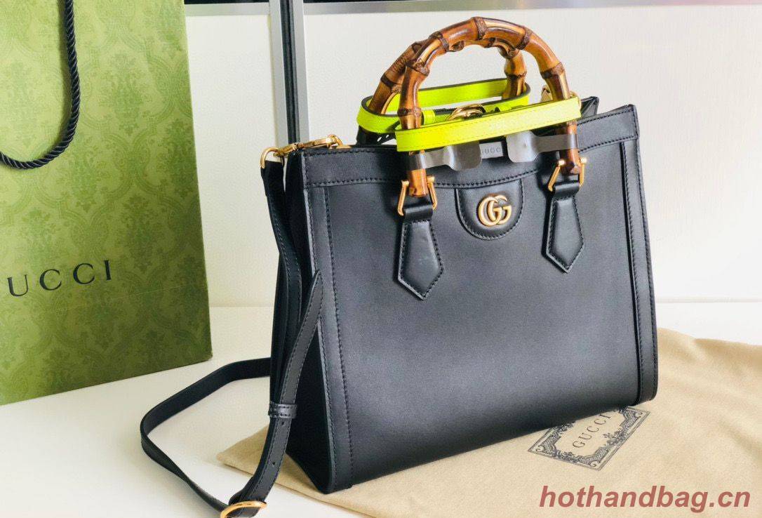 Gucci Diana GG Bamboo Top Handle Original Leather Bag 660195 Black Gucci Diana GG Bamboo Top Handle Original Leather Bag 660195 Black