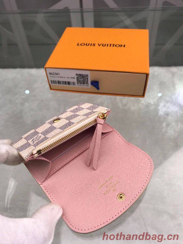 Louis Vuitton Damier Azur Canvas Rosalie Coin Purse Wallet N61276 Pink Louis Vuitton Damier Azur Canvas Rosalie Coin Purse Wallet N61276 Pink