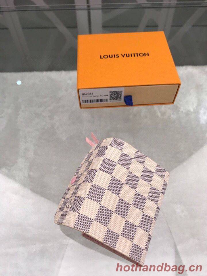 Louis Vuitton Damier Azur Canvas Rosalie Coin Purse Wallet N61276 Pink Louis Vuitton Damier Azur Canvas Rosalie Coin Purse Wallet N61276 Pink