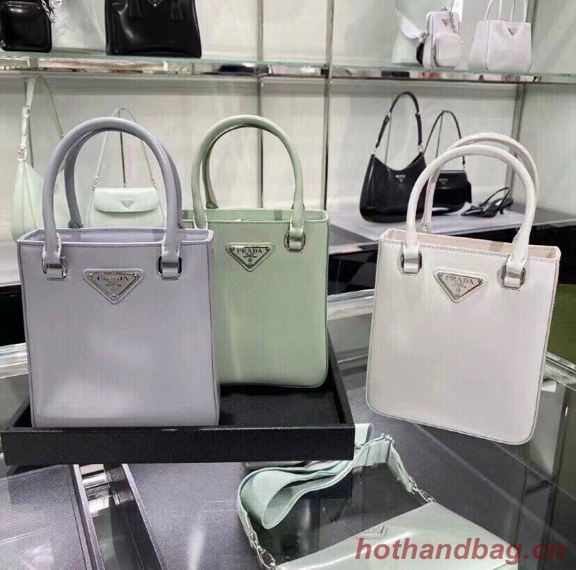 Prada Small brushed leather tote 1AD331 Biscuits Prada Small brushed leather tote 1AD331 Biscuits