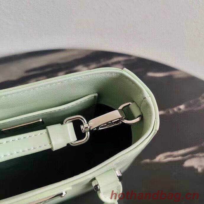 Prada Small brushed leather tote 1AD331 light green Prada Small brushed leather tote 1AD331 light green
