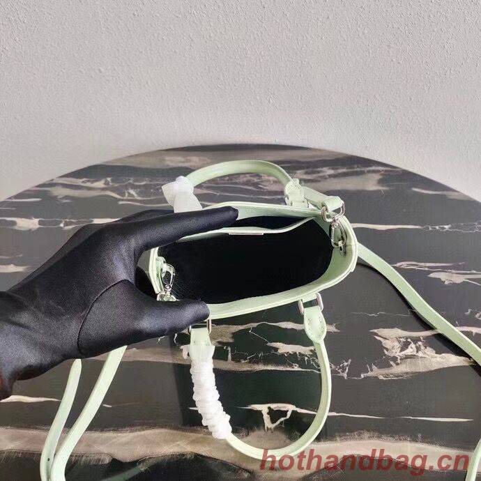 Prada Small brushed leather tote 1AD331 light green Prada Small brushed leather tote 1AD331 light green