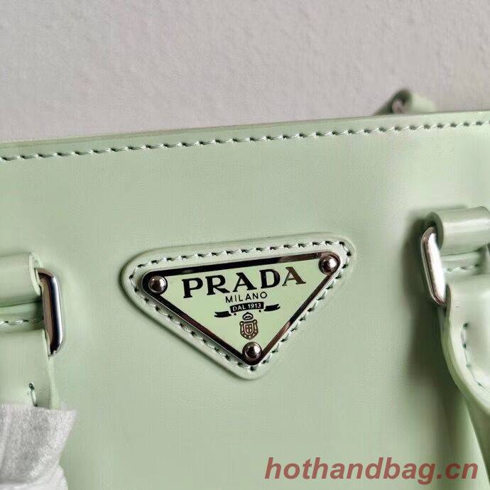 Prada Small brushed leather tote 1AD331 light green Prada Small brushed leather tote 1AD331 light green