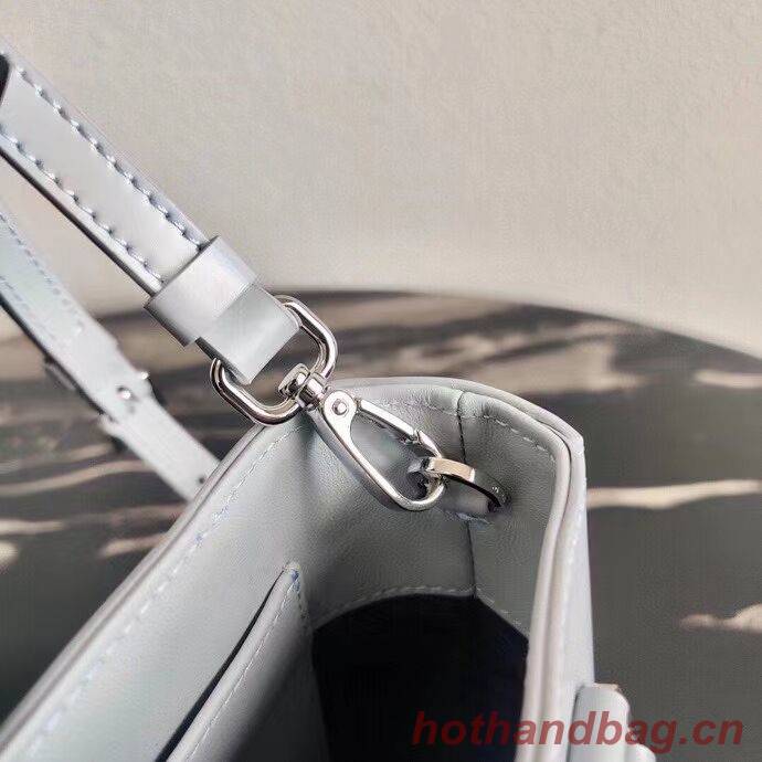 Prada Small brushed leather tote 1AD331 light grey Prada Small brushed leather tote 1AD331 light grey