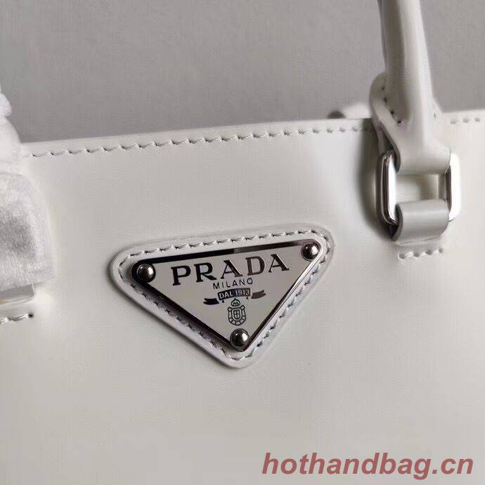 Prada Small brushed leather tote 1AD331 white Prada Small brushed leather tote 1AD331 white