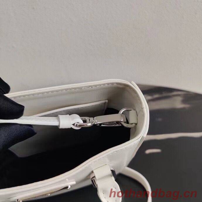 Prada Small brushed leather tote 1AD331 white Prada Small brushed leather tote 1AD331 white