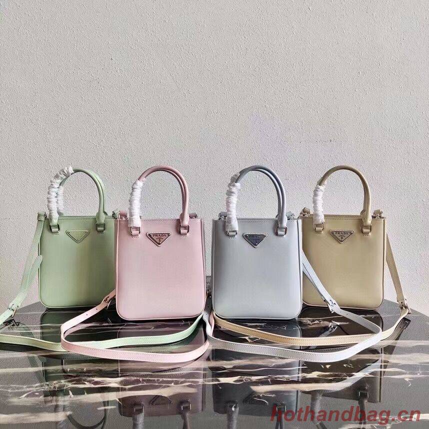 Prada Small brushed leather tote 1AD331 white Prada Small brushed leather tote 1AD331 white