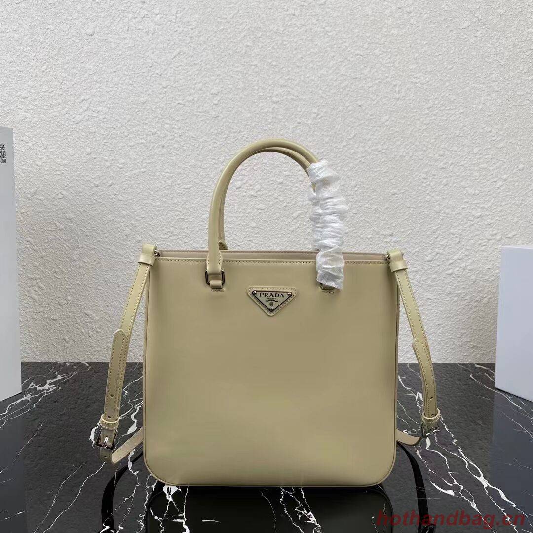 Prada brushed leather tote 1BA330 Biscuits Prada brushed leather tote 1BA330 Biscuits