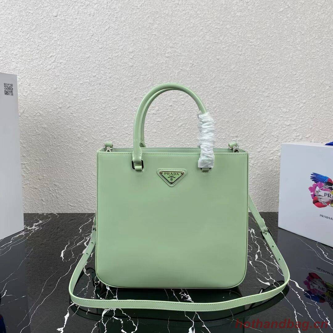 Prada brushed leather tote 1BA330 light green Prada brushed leather tote 1BA330 light green