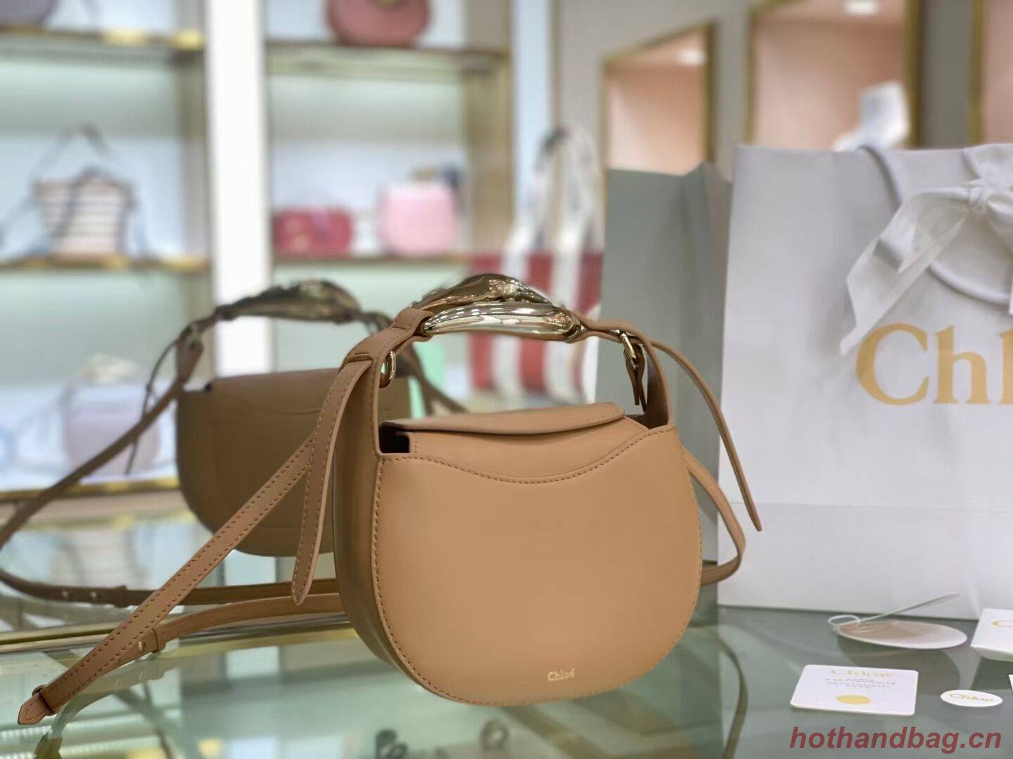 Chloe Original Calfskin Leather Bag 3S1350 Apricot Chloe Original Calfskin Leather Bag 3S1350 Apricot