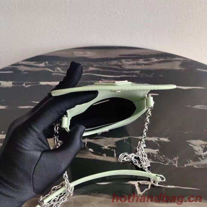 Prada Brushed leather mini-bag 1BH185 light green Prada Brushed leather mini-bag 1BH185 light green