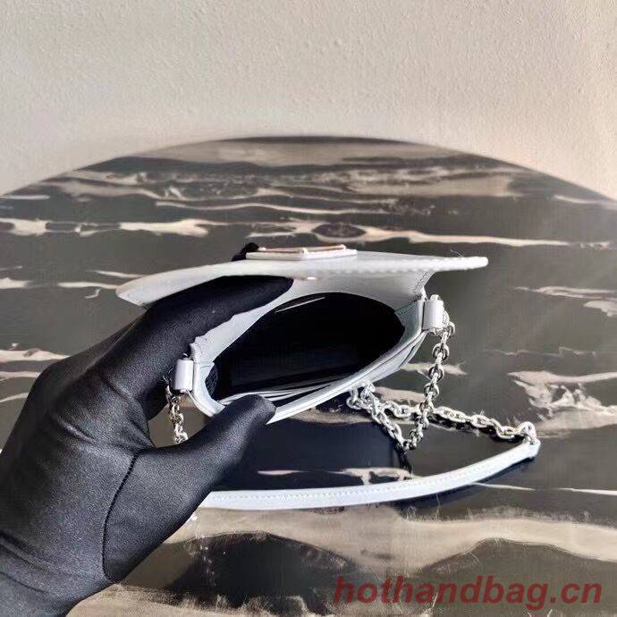 Prada Brushed leather mini-bag 1BH185 light grey Prada Brushed leather mini-bag 1BH185 light grey