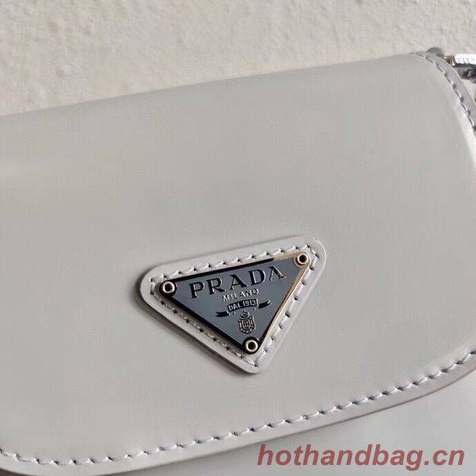 Prada Brushed leather mini-bag 1BH185 light grey Prada Brushed leather mini-bag 1BH185 light grey