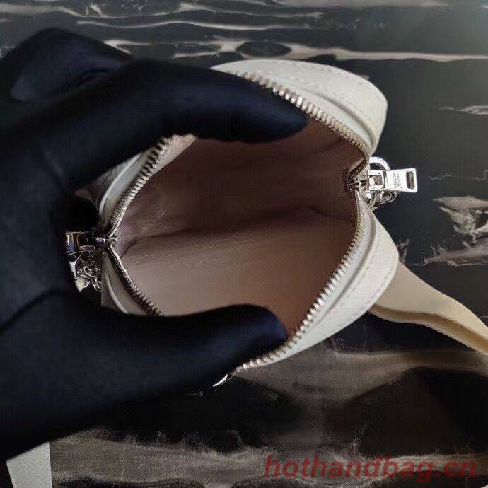 Prada Brushed leather shoulder bag 1BH183 white Prada Brushed leather shoulder bag 1BH183 white