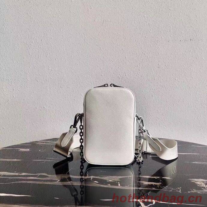 Prada Brushed leather shoulder bag 1BH183 white Prada Brushed leather shoulder bag 1BH183 white