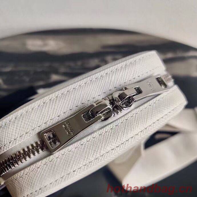 Prada Brushed leather shoulder bag 1BH183 white Prada Brushed leather shoulder bag 1BH183 white