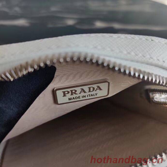 Prada Brushed leather shoulder bag 1BH183 white Prada Brushed leather shoulder bag 1BH183 white