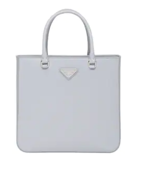 Prada brushed leather tote 1BA330 light grey Prada brushed leather tote 1BA330 light grey