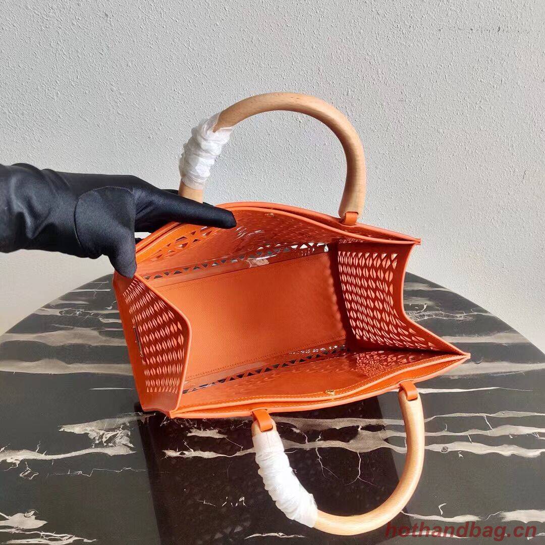 Prada leather tote bag 1AG405 orange Prada leather tote bag 1AG405 orange