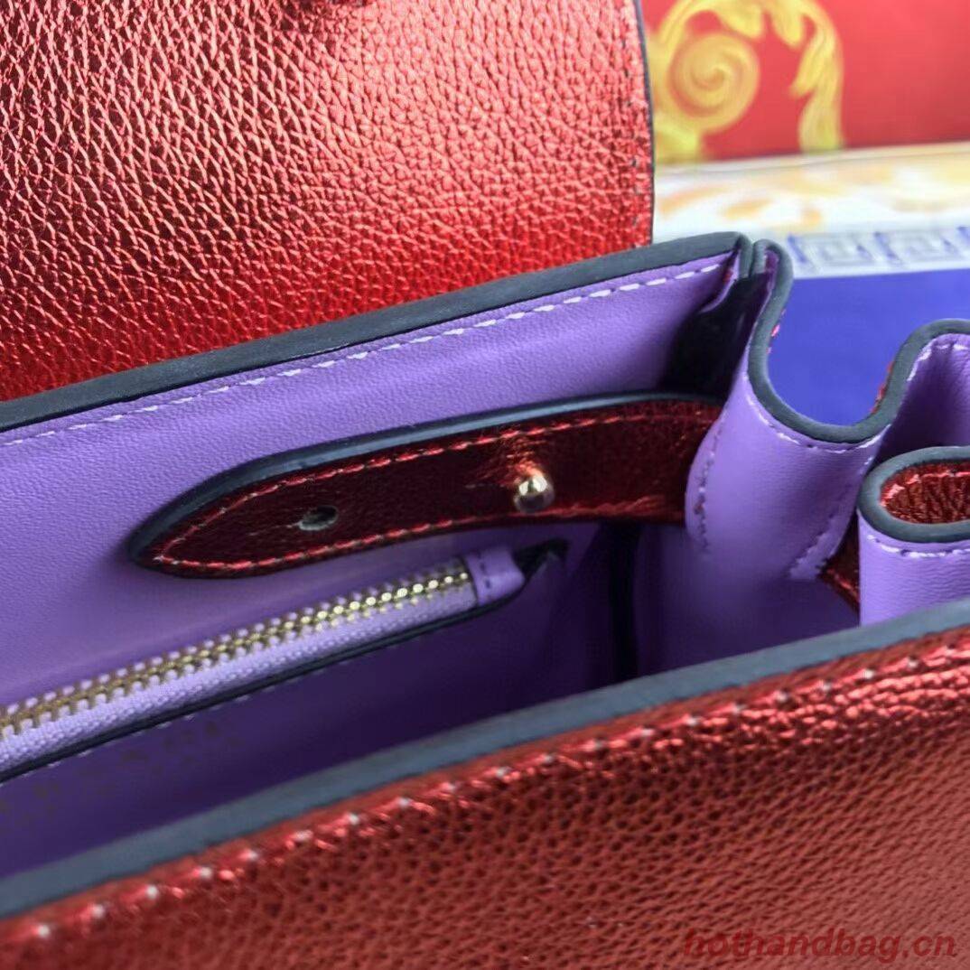 Versace Original Calfskin Leather Bag FS1040 red Versace Original Calfskin Leather Bag FS1040 red