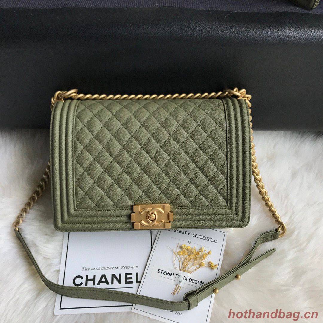 Boy Chanel Flap Bags Original Caviar Leather A67088 Dark Green Boy Chanel Flap Bags Original Caviar Leather A67088 Dark Green