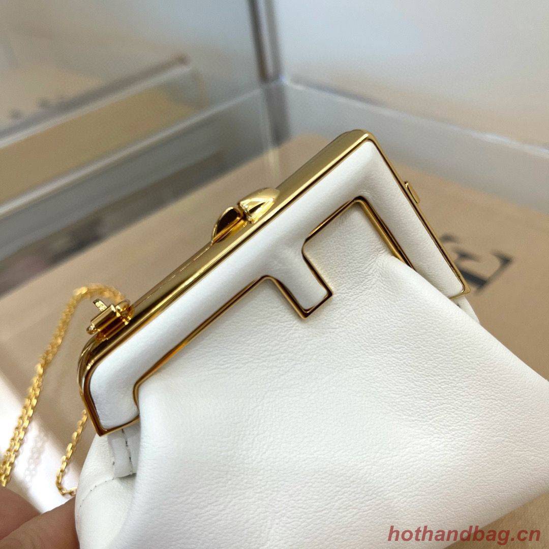 Fendi Original Leather Mini Clutch Bag 56831 White Fendi Original Leather Mini Clutch Bag 56831 White