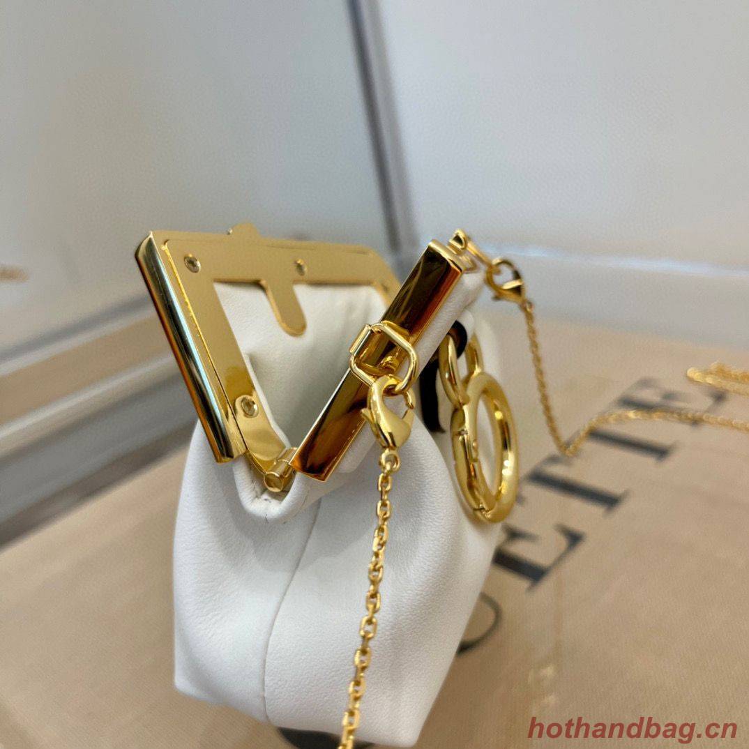 Fendi Original Leather Mini Clutch Bag 56831 White Fendi Original Leather Mini Clutch Bag 56831 White