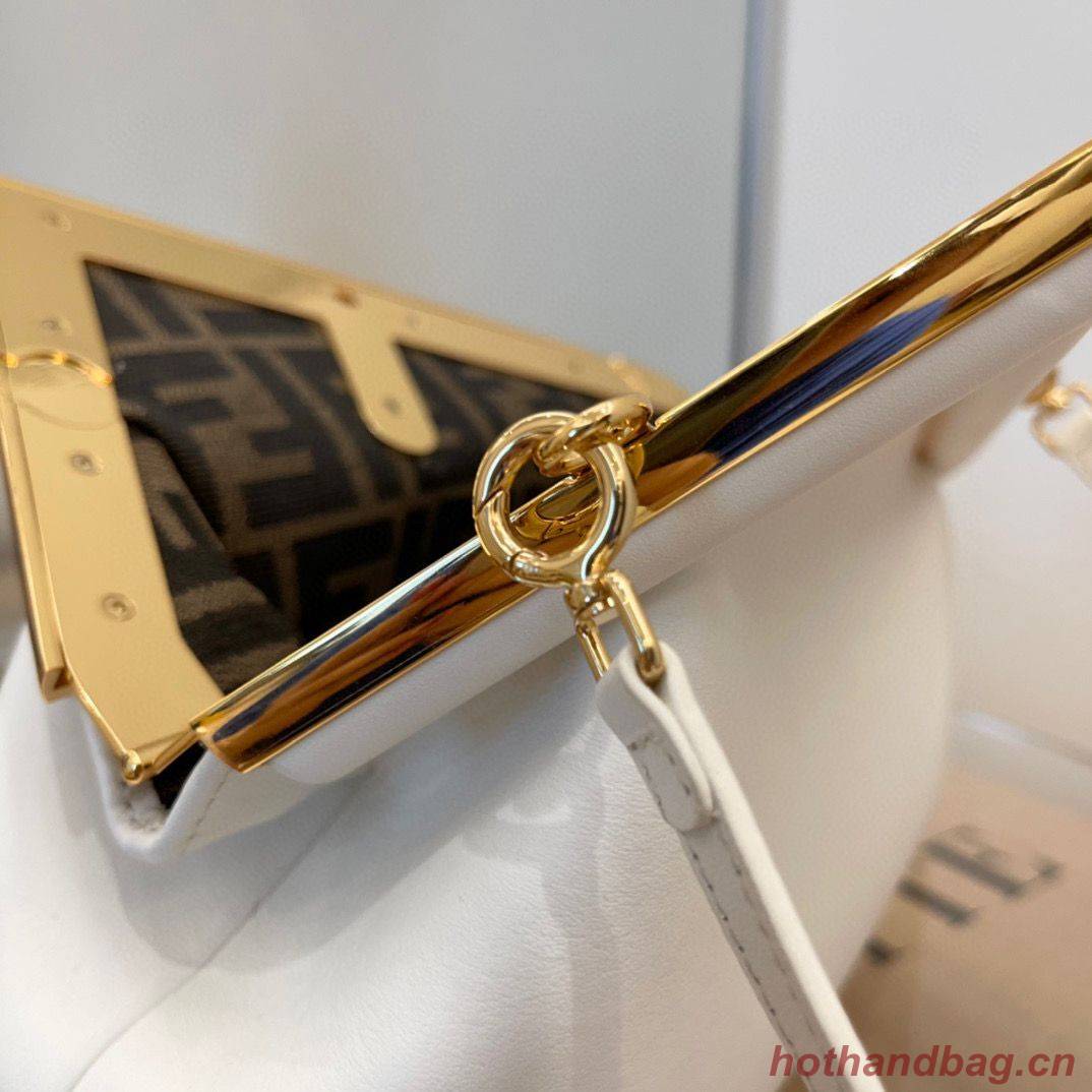 Fendi Original Leather Medium Clutch Bag 56832 White Fendi Original Leather Medium Clutch Bag 56832 White