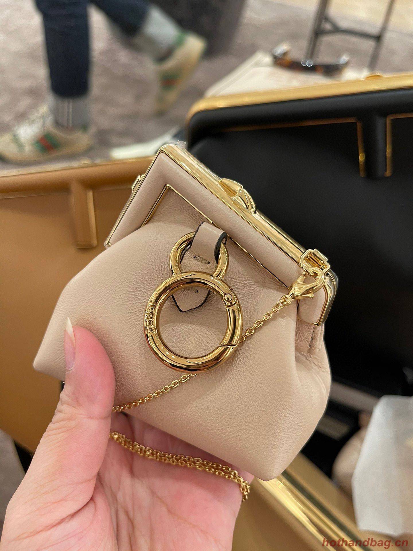 Fendi Original Leather Mini Clutch Bag 56831 Cream Fendi Original Leather Mini Clutch Bag 56831 Cream