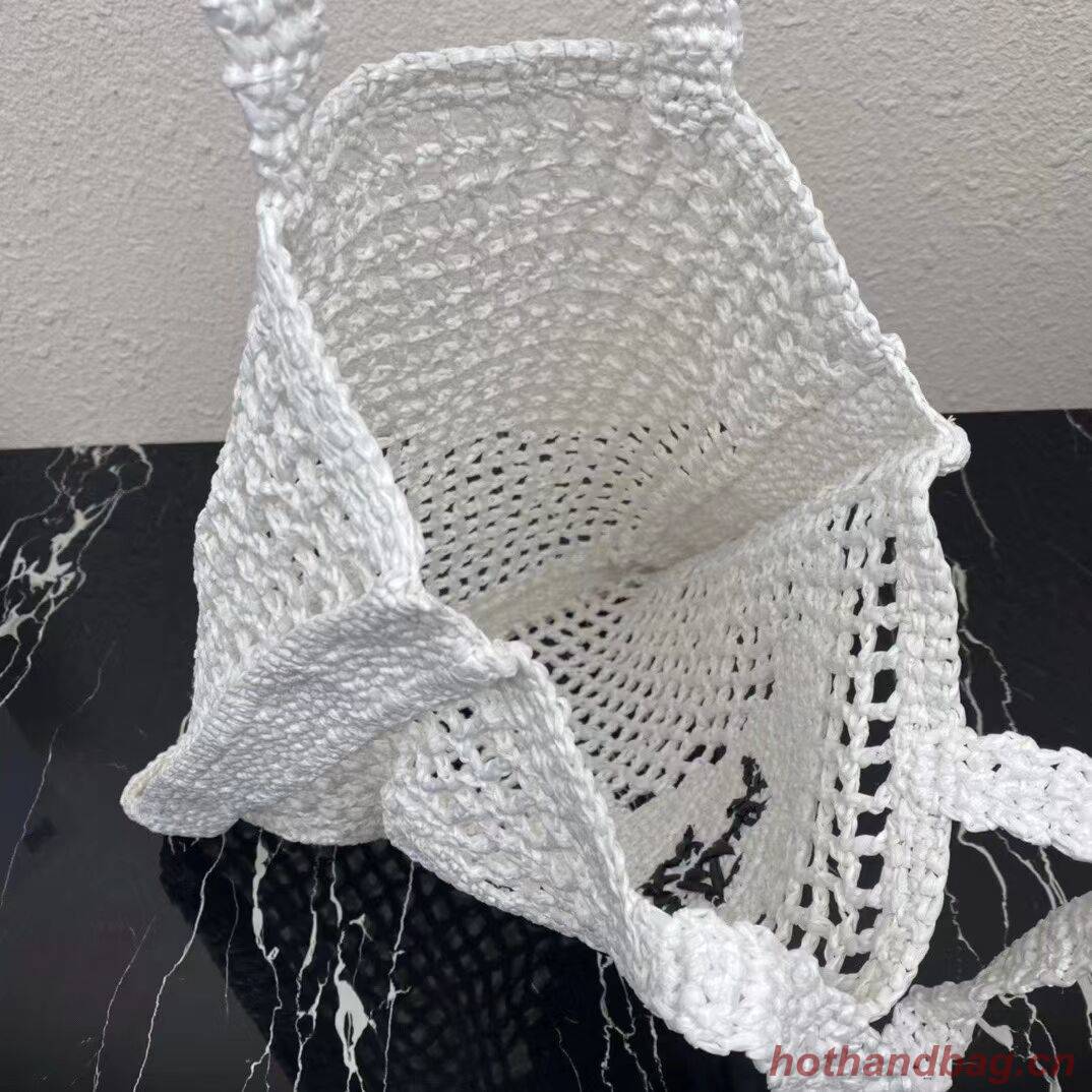 Prada Raffia tote bag 1CH393 white Prada Raffia tote bag 1CH393 white