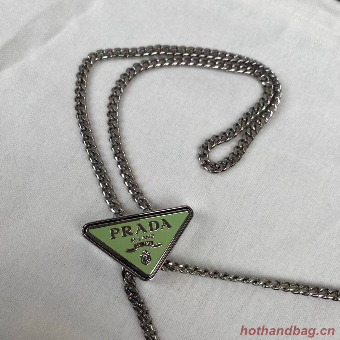 Prada Small brushed leather shoulder bag 1BH307 green Prada Small brushed leather shoulder bag 1BH307 green