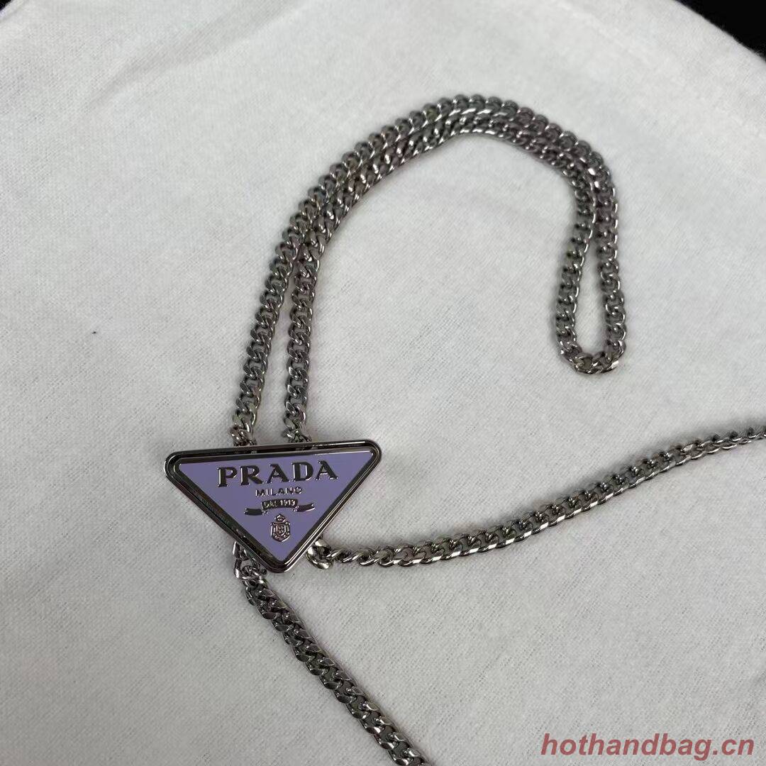 Prada Small brushed leather shoulder bag 1BH307 lilac Prada Small brushed leather shoulder bag 1BH307 lilac