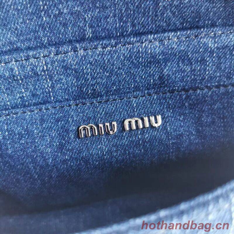 miu miu Denim Shoulder Bag 5ND223 blue miu miu Denim Shoulder Bag 5ND223 blue