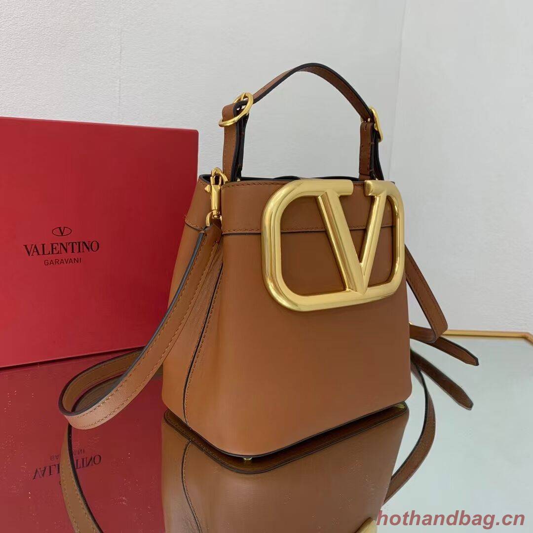 VALENTINO calf leather handbag V0754 brown VALENTINO calf leather handbag V0754 brown