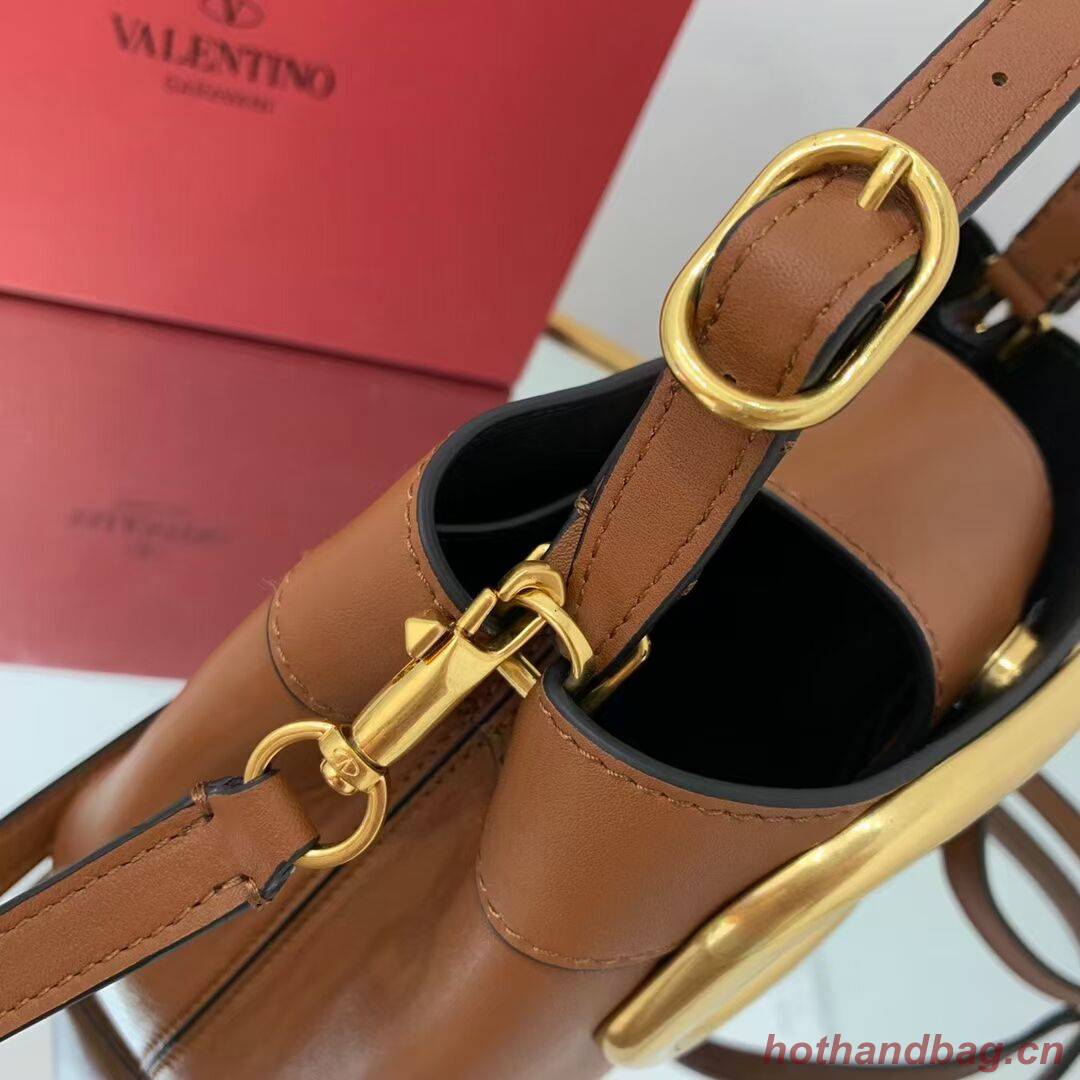 VALENTINO calf leather handbag V0754 brown VALENTINO calf leather handbag V0754 brown