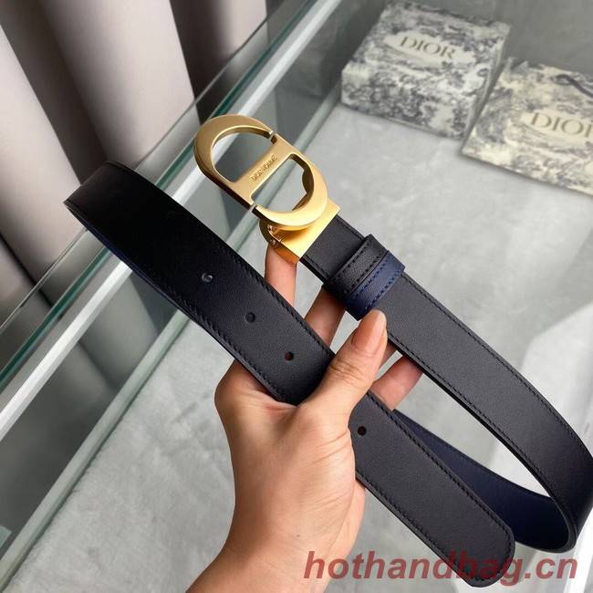 DIOR-ID BELT Raspberry Smooth Calfskin 35 MM B0114UM black