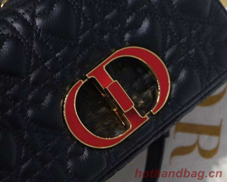 SMALL DIORAMOUR DIOR CARO BAG Cannage Calfskin with Heart Motif M9241WN BLACK SMALL DIORAMOUR DIOR CARO BAG Cannage Calfskin with Heart Motif M9241WN BLACK