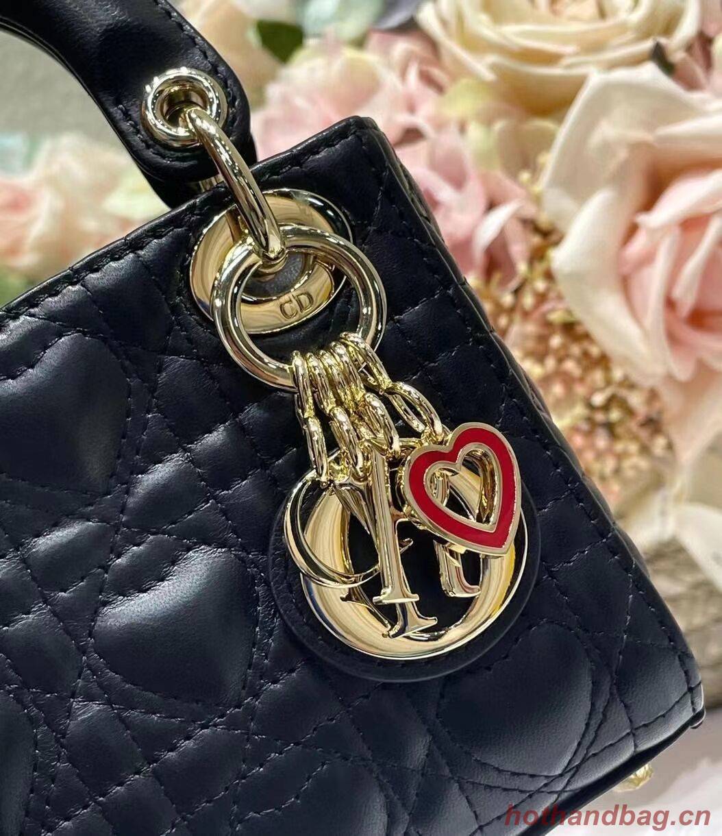 MICRO DIORAMOUR LADY DIOR BAG black Cannage Lambskin with Heart Motif S0856ON MICRO DIORAMOUR LADY DIOR BAG black Cannage Lambskin with Heart Motif S0856ON