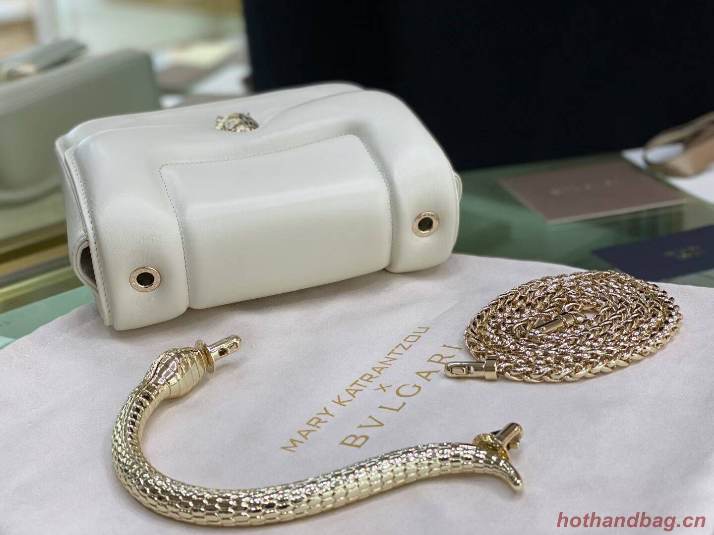 Bvlgari Serpenti Forever leather small crossbody bag B209107 white Bvlgari Serpenti Forever leather small crossbody bag B209107 white