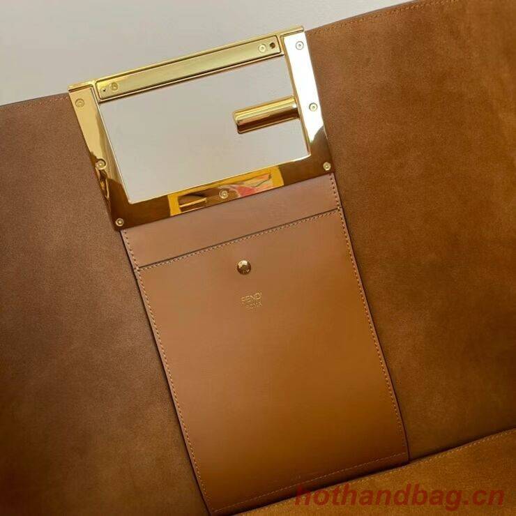 FENDI WAY MEDIUM Brown leather bag 8BH391AAI FENDI WAY MEDIUM Brown leather bag 8BH391AAI