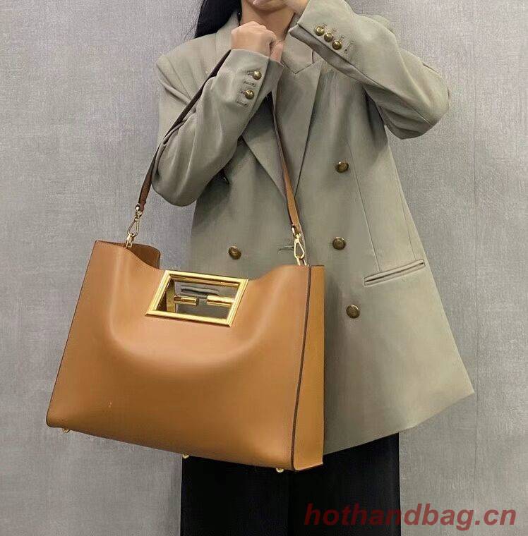 FENDI WAY MEDIUM Brown leather bag 8BH391AAI FENDI WAY MEDIUM Brown leather bag 8BH391AAI
