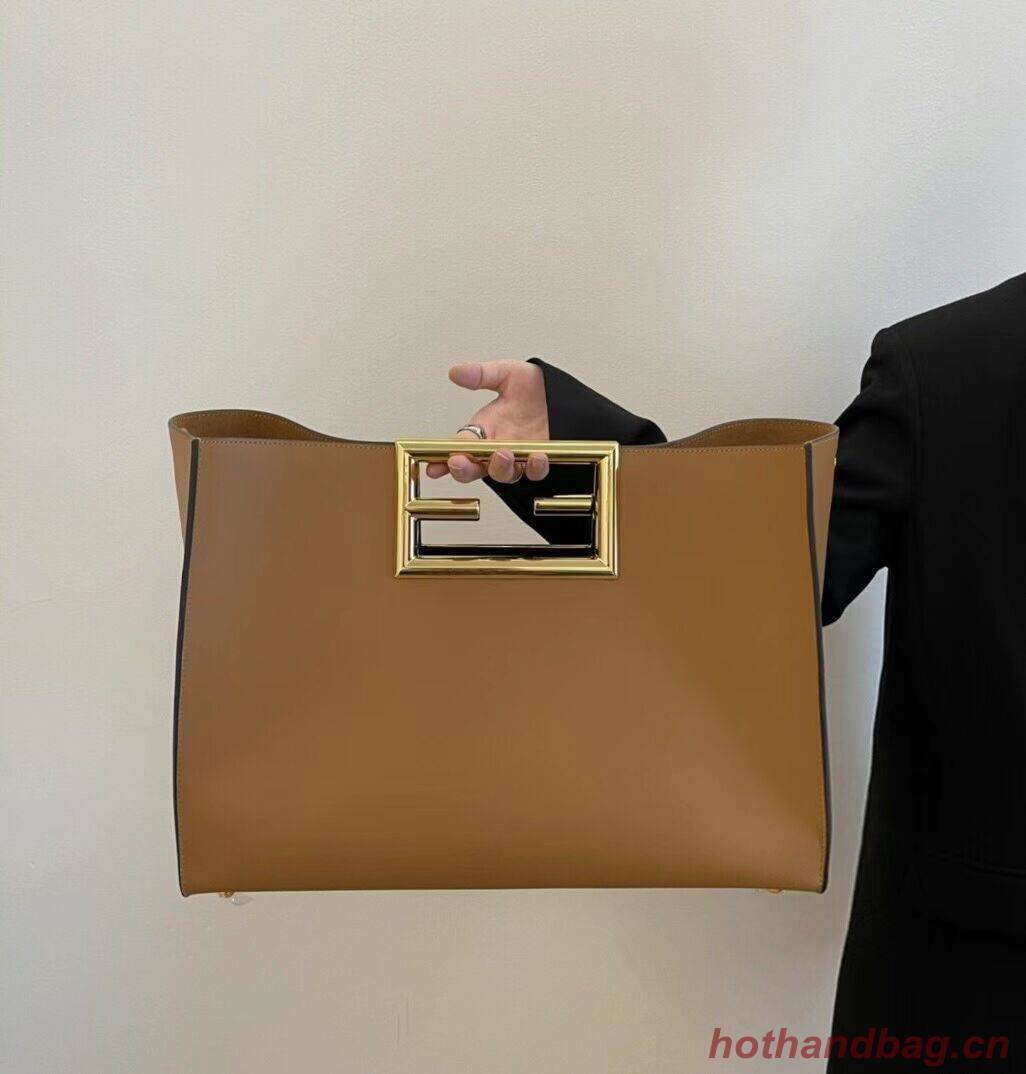 FENDI WAY MEDIUM Brown leather bag 8BH391AAI FENDI WAY MEDIUM Brown leather bag 8BH391AAI