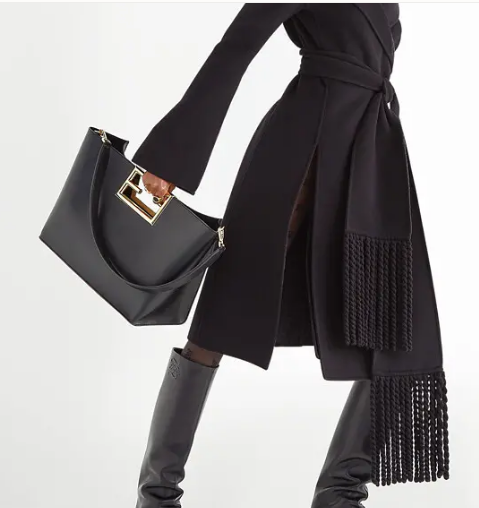 FENDI WAY MEDIUM black leather bag 8BH391AAI FENDI WAY MEDIUM black leather bag 8BH391AAI